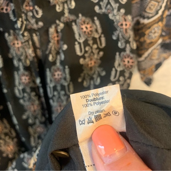 Madewell Lace Up Burnished Floral 3/4 Sleeve Sheer Mini Dress Women’s Size 2 - Picture 7 of 12